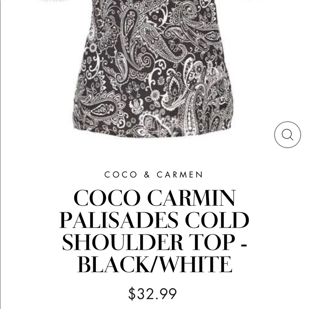 Coco + Carmen black and white top. Size s/m